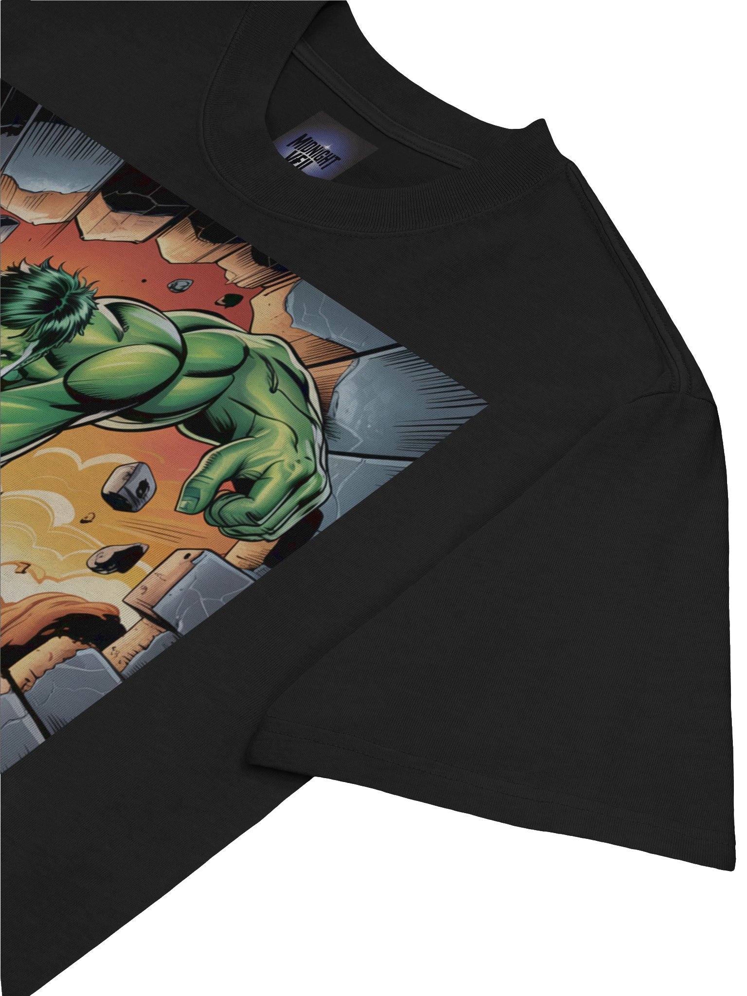 Abyss Assault: Hulk Wall-Rupturing Fury Oversized Faded T-Shirt product image (7)