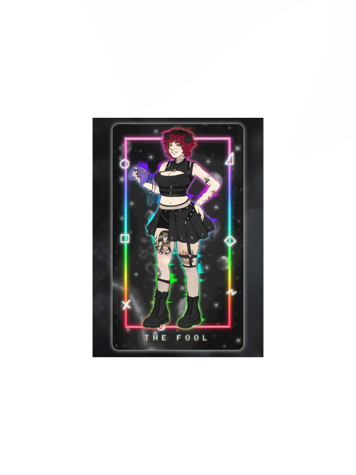 RAENBOU Neon Fool Tarot Poster product image (1)