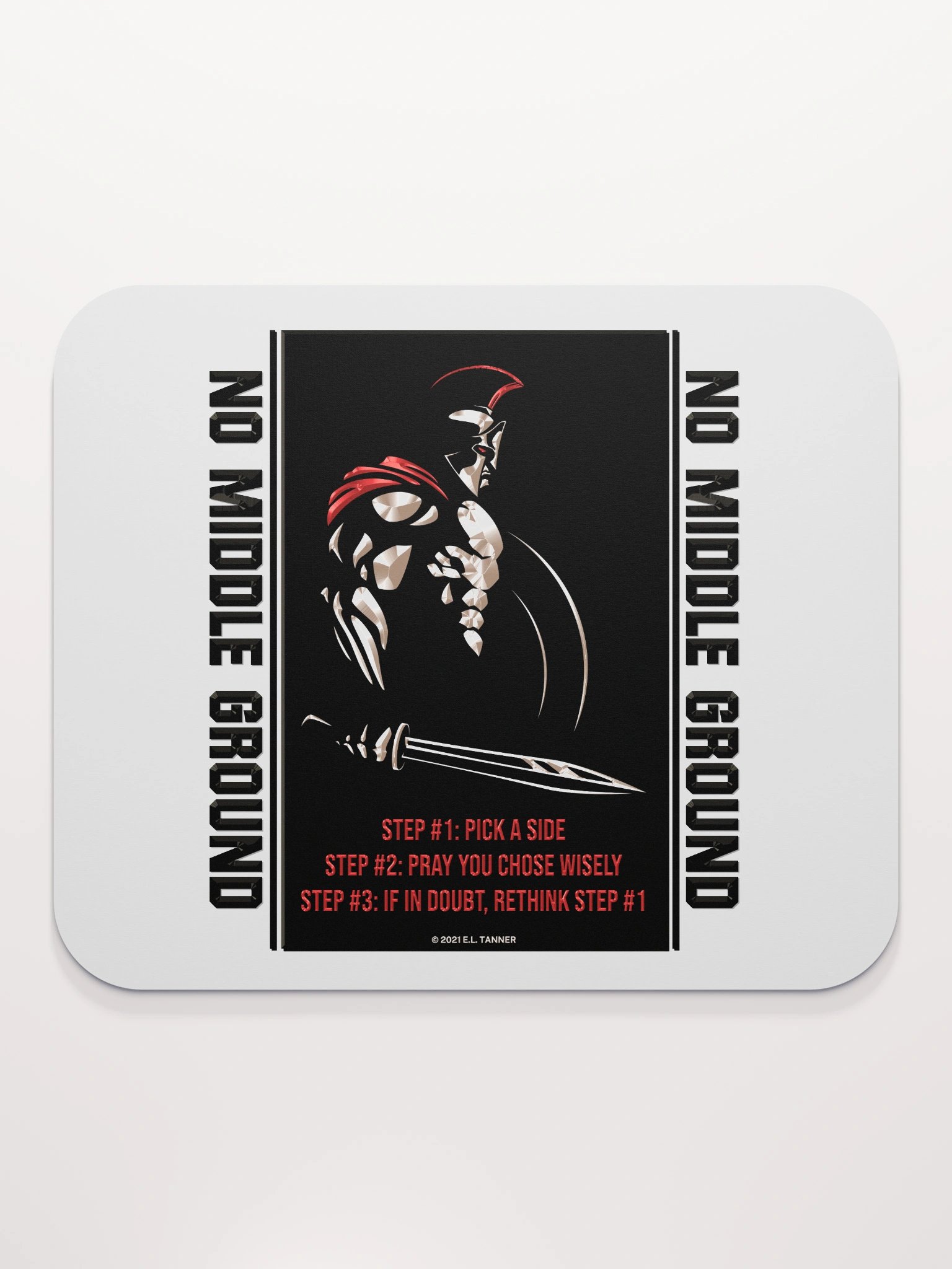 No Middle Ground Pick a Side, Wht Mouse Pad product image (2)