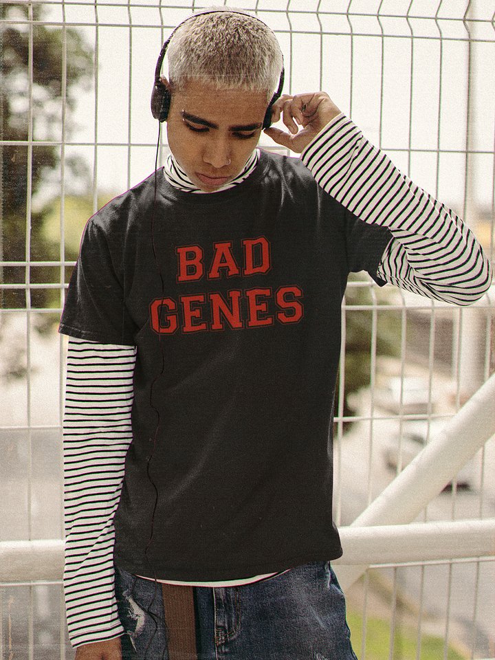 (2 sided) Bad Genes 100% recycled t-shirt product image (1)