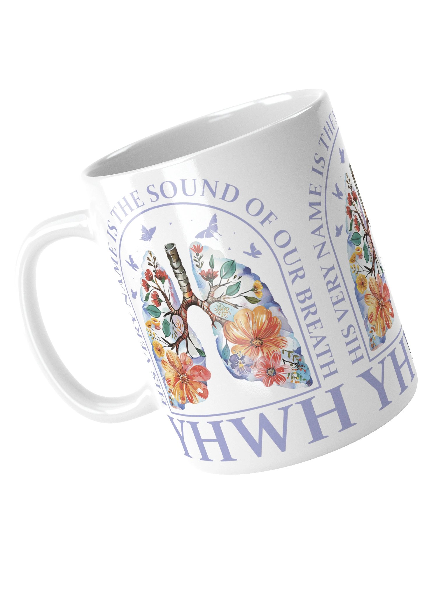 YHWH Purple Floral Mug product image (4)