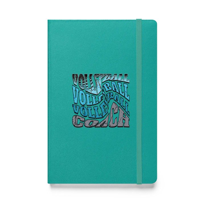 Mess Swirl Volleyball Coach Wavy Hardcover Notebook product image (1)