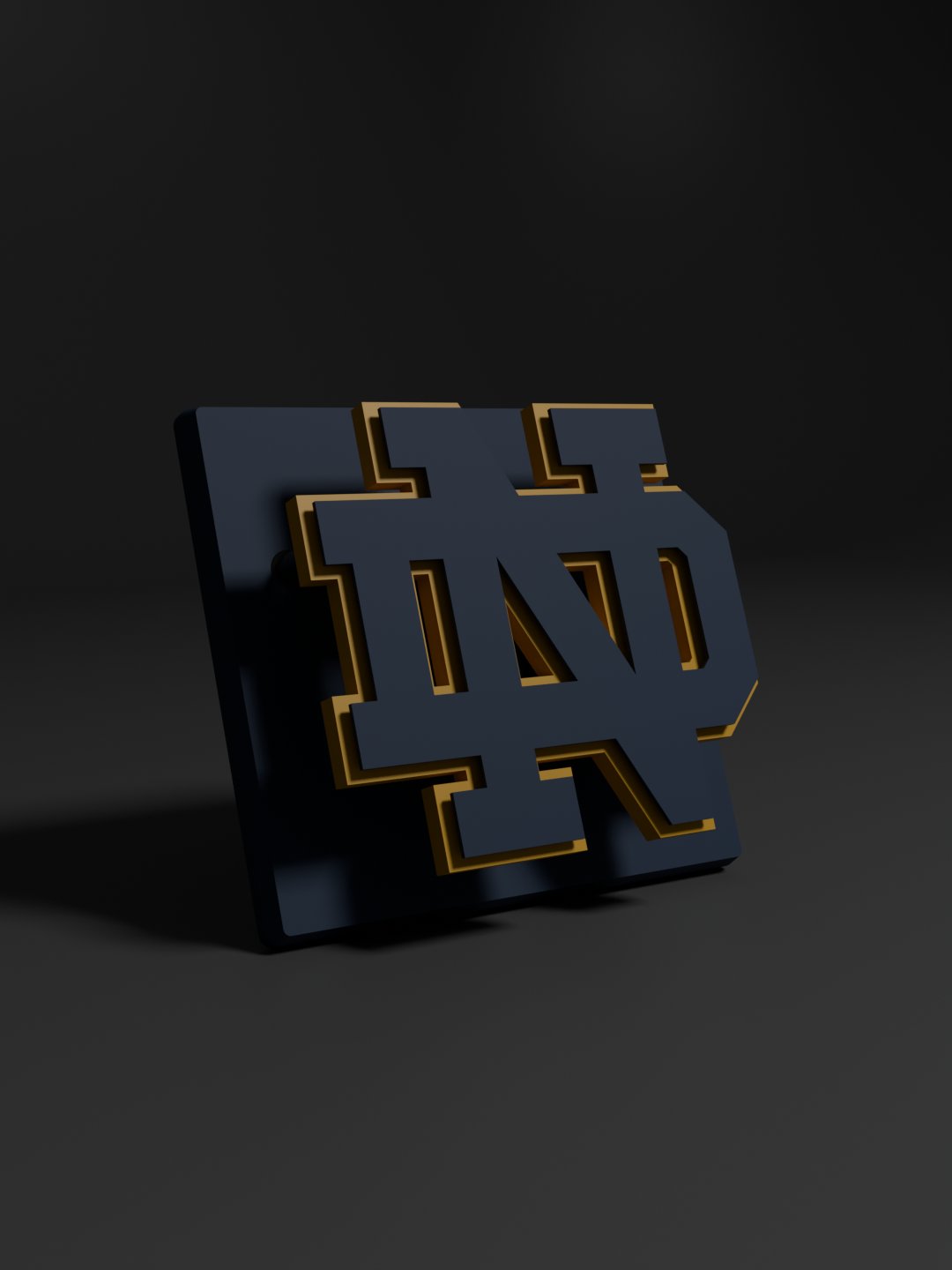 University of Notre Dame Fighting Irish 3D Printed Floating Logo Sign (Digital File Only) product image (1)