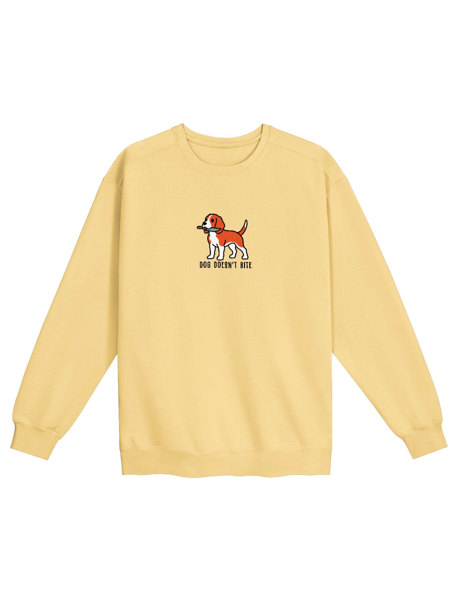 Dog Doesn't Bite Funny Chibi-Style Embroidered Premium Sweatshirt for Beagle(Red) Owners product image (41)