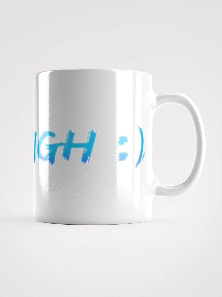 White Glossy Stay High Mug (Blue Text) product image (1)