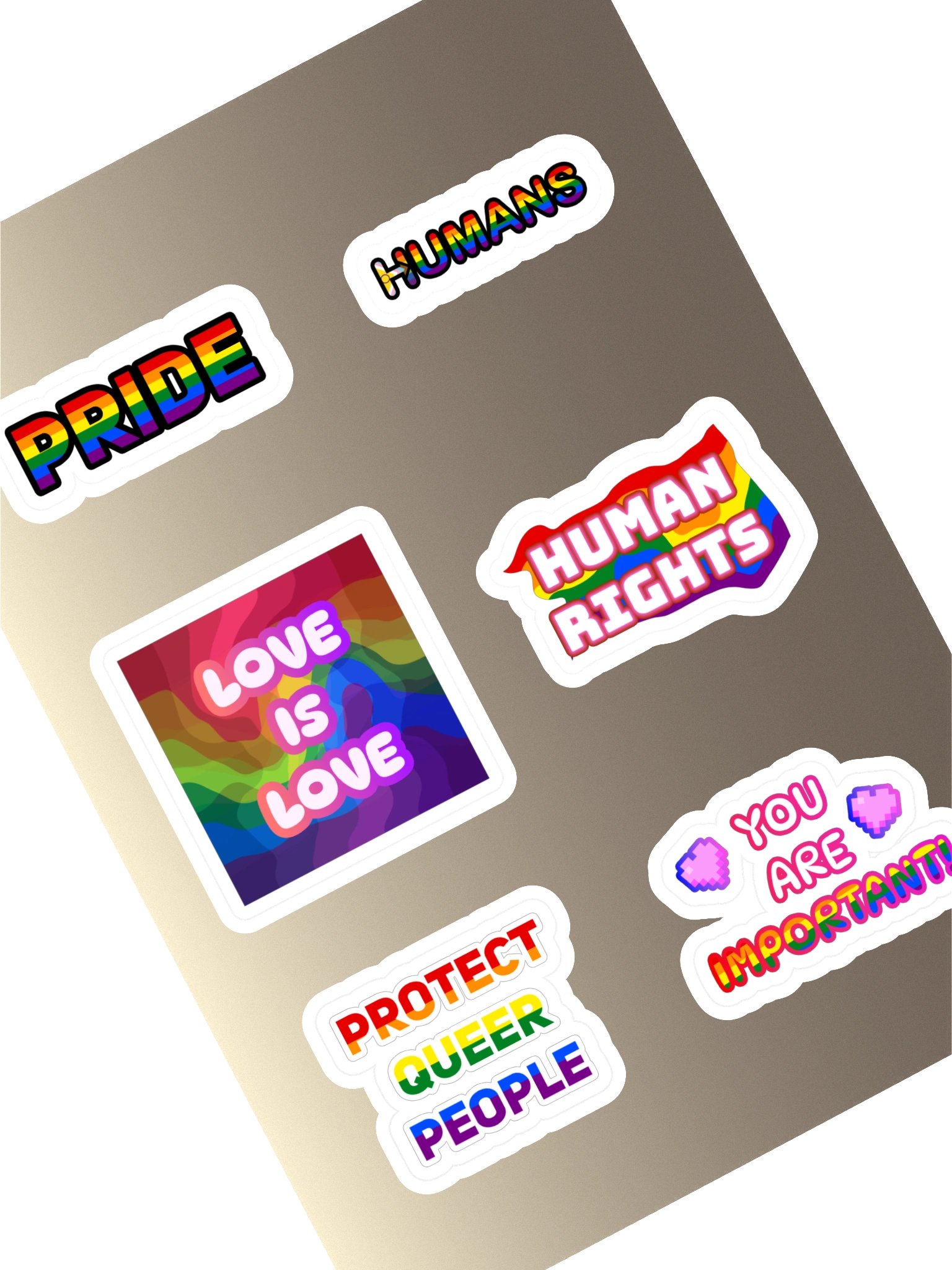Rainbow Pride Quote Sticker Sheet product image (1)