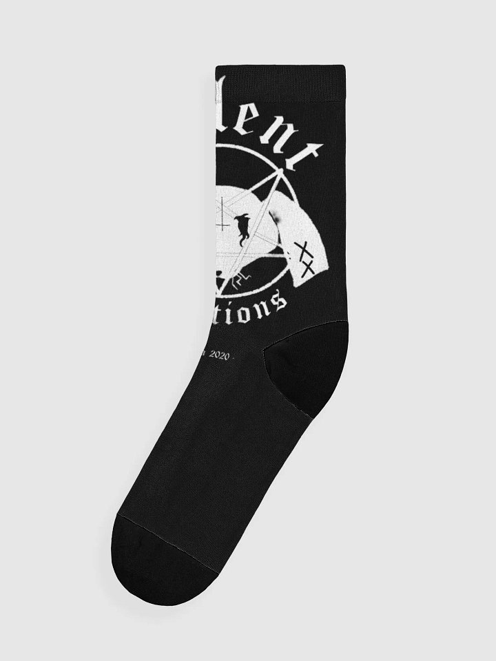 Black Metal Bunny Logo Socks product image (1)