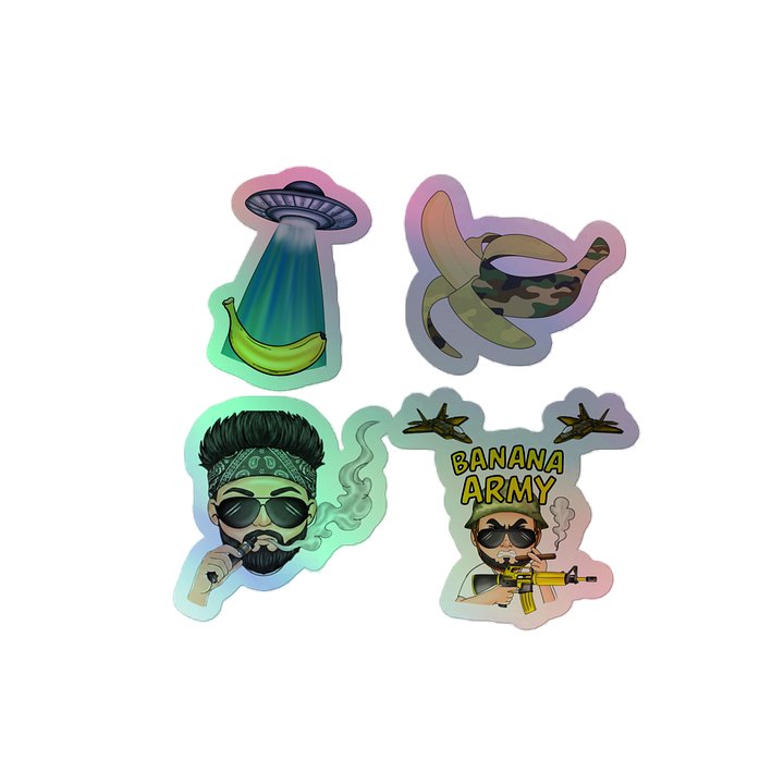 Banana Army Holographic Stickers product image (2)