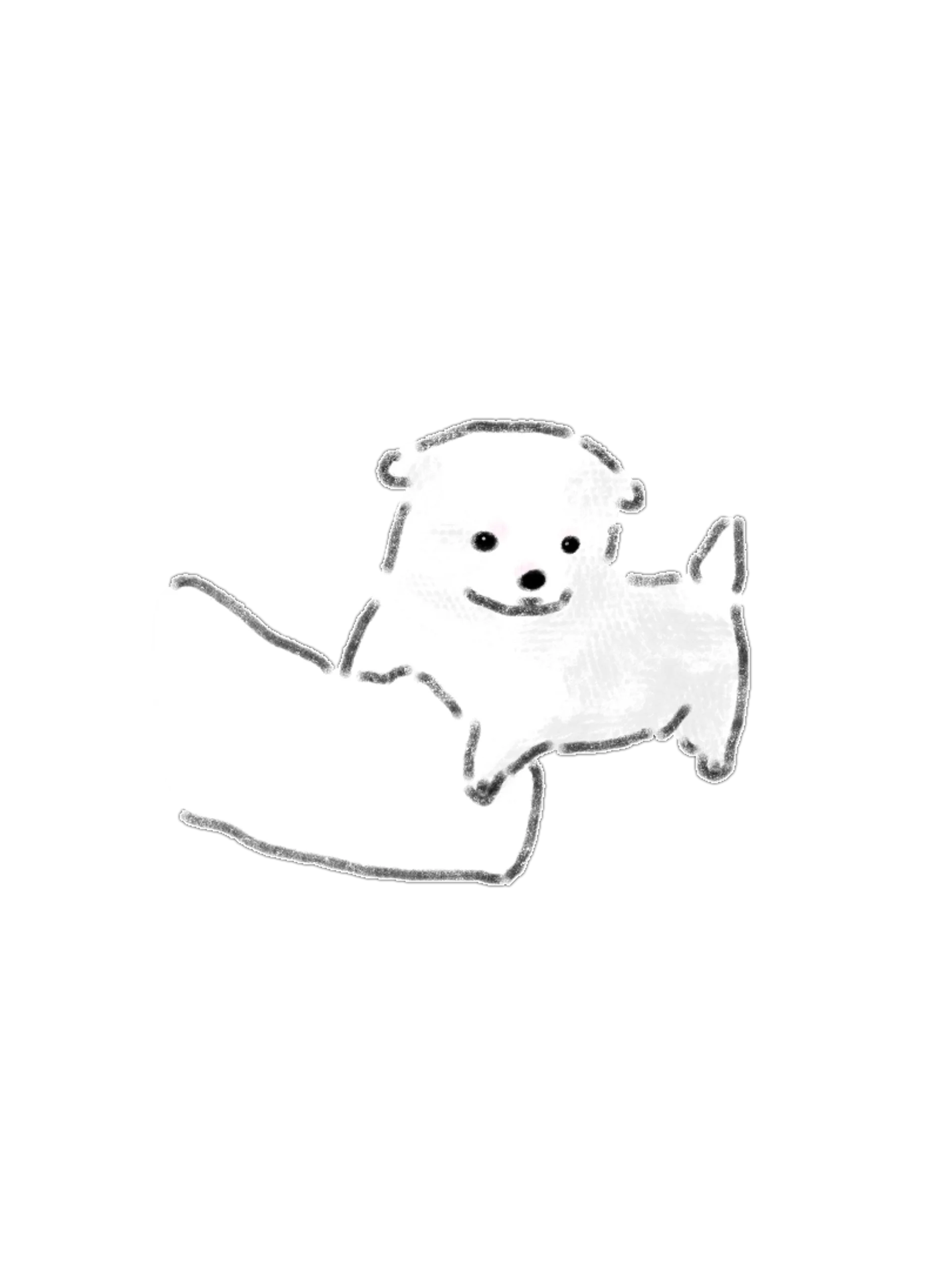 15 Hand-Drawn White Dog PNG Clipart Bundle product image (2)