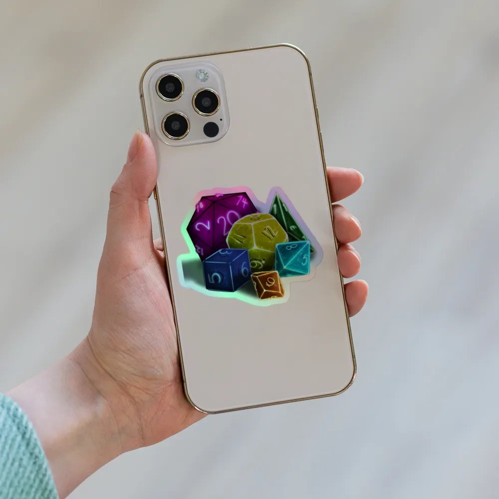 Magic Dice Set Holo Sticker product image (6)