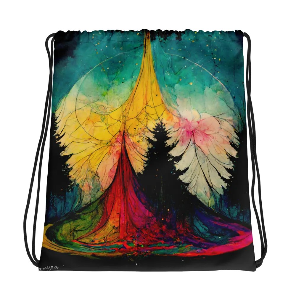 Cosmic Tree Symphony Drawstring Bag product image (1)