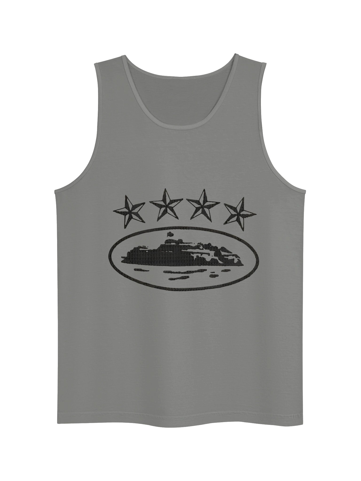 Corteiz 4Starz Alcatraz Tank Top Grey product image (1)