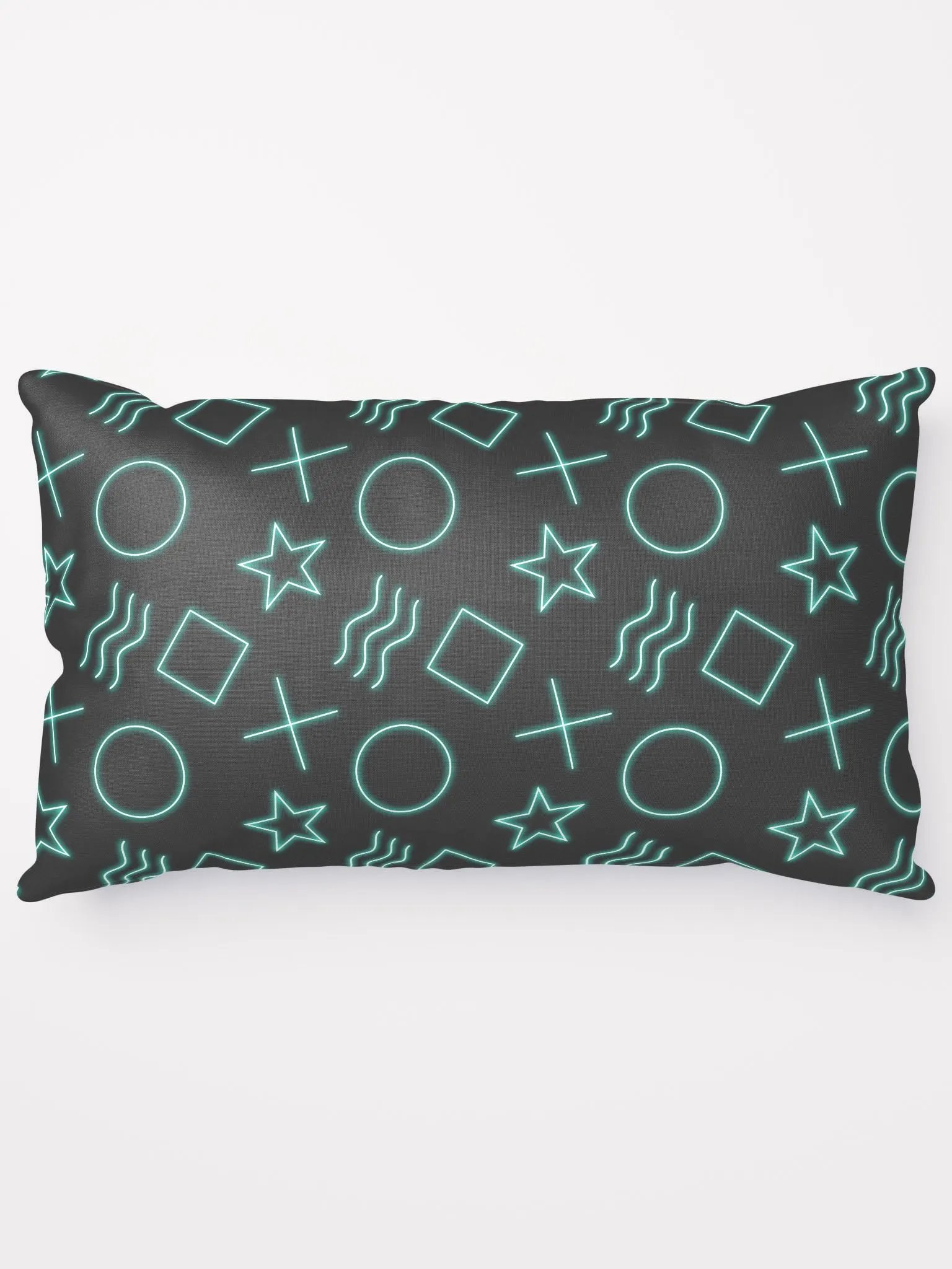 ESP Card Pattern Half-Print Solid Back Pillow—Minty Edition product image (13)