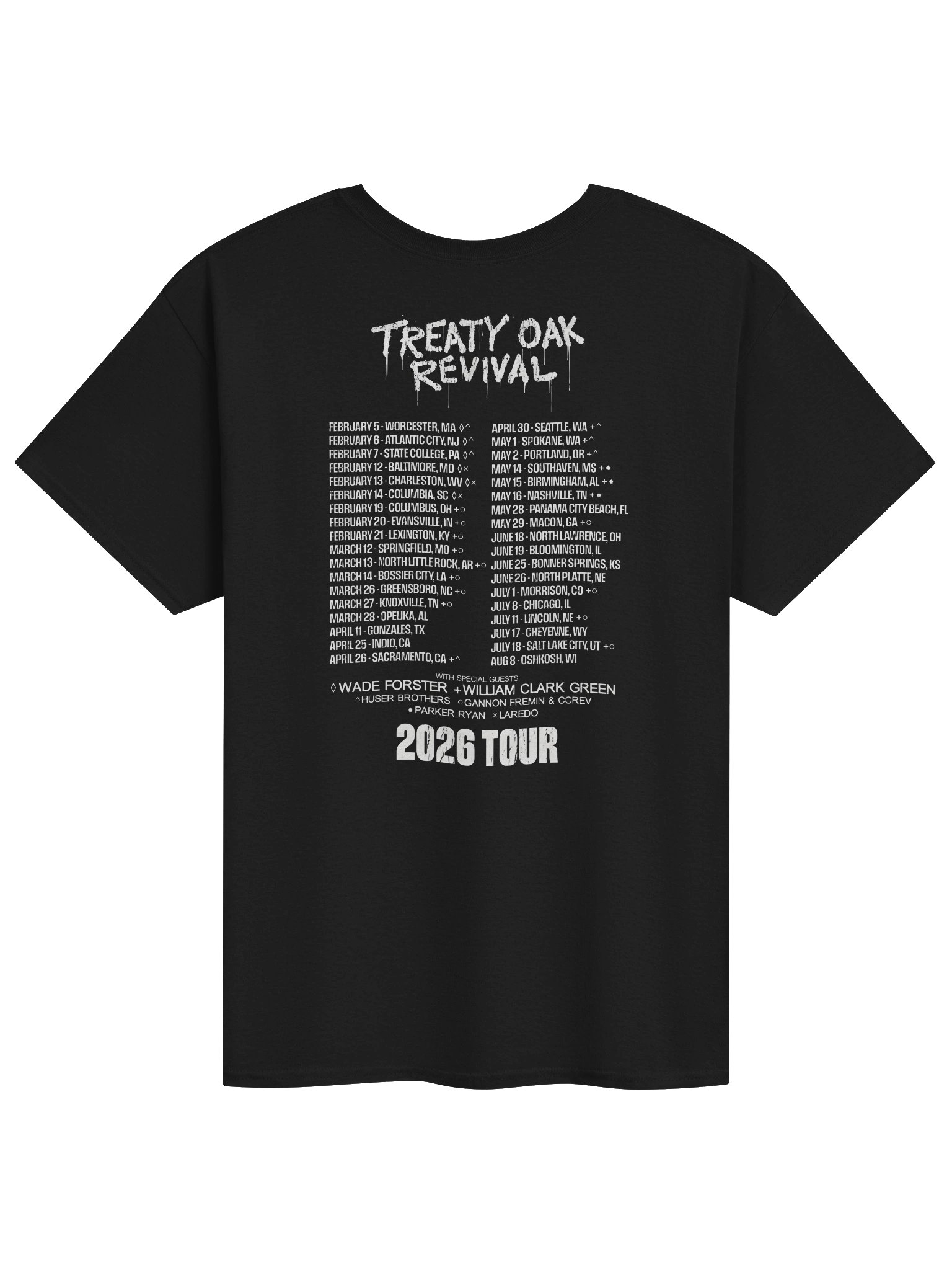 Treaty Oak Revival 2026 Tour T-Shirt product image (2)