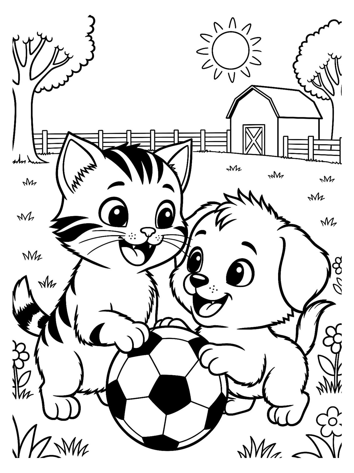 Sing A Rhyme Time Farm Animals Play Soccer Today Coloring Book Pages Bundle for Ages 5+ through Adult | 21 Printable Pages including Title Page l Instant Digital Download PDF Format l product image (11)