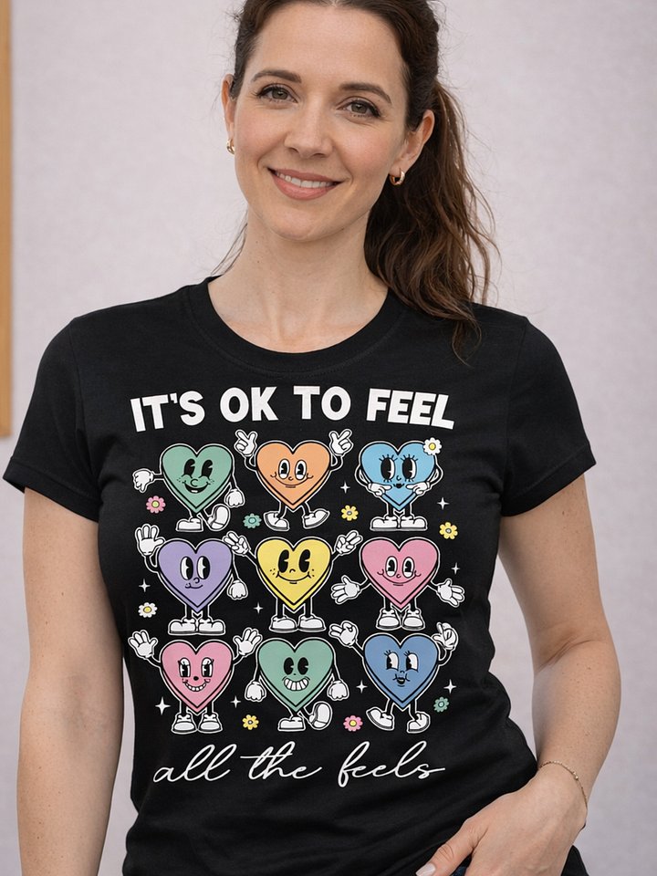 It’s OK To Feel All The Feels – Emotional Expression Unisex T-Shirt product image (2)