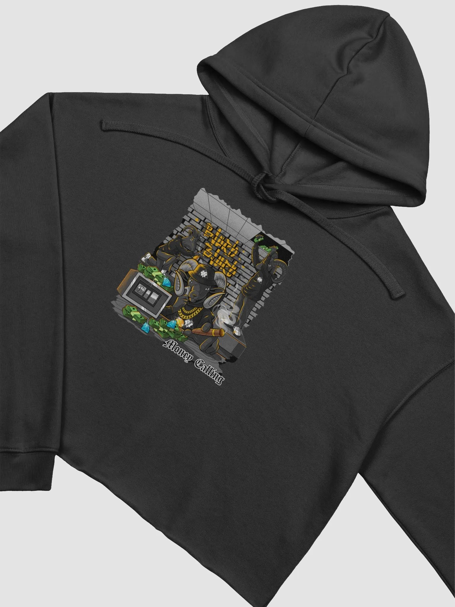 Money Calling ( Women Crop Top Hoodie ) product image (1)