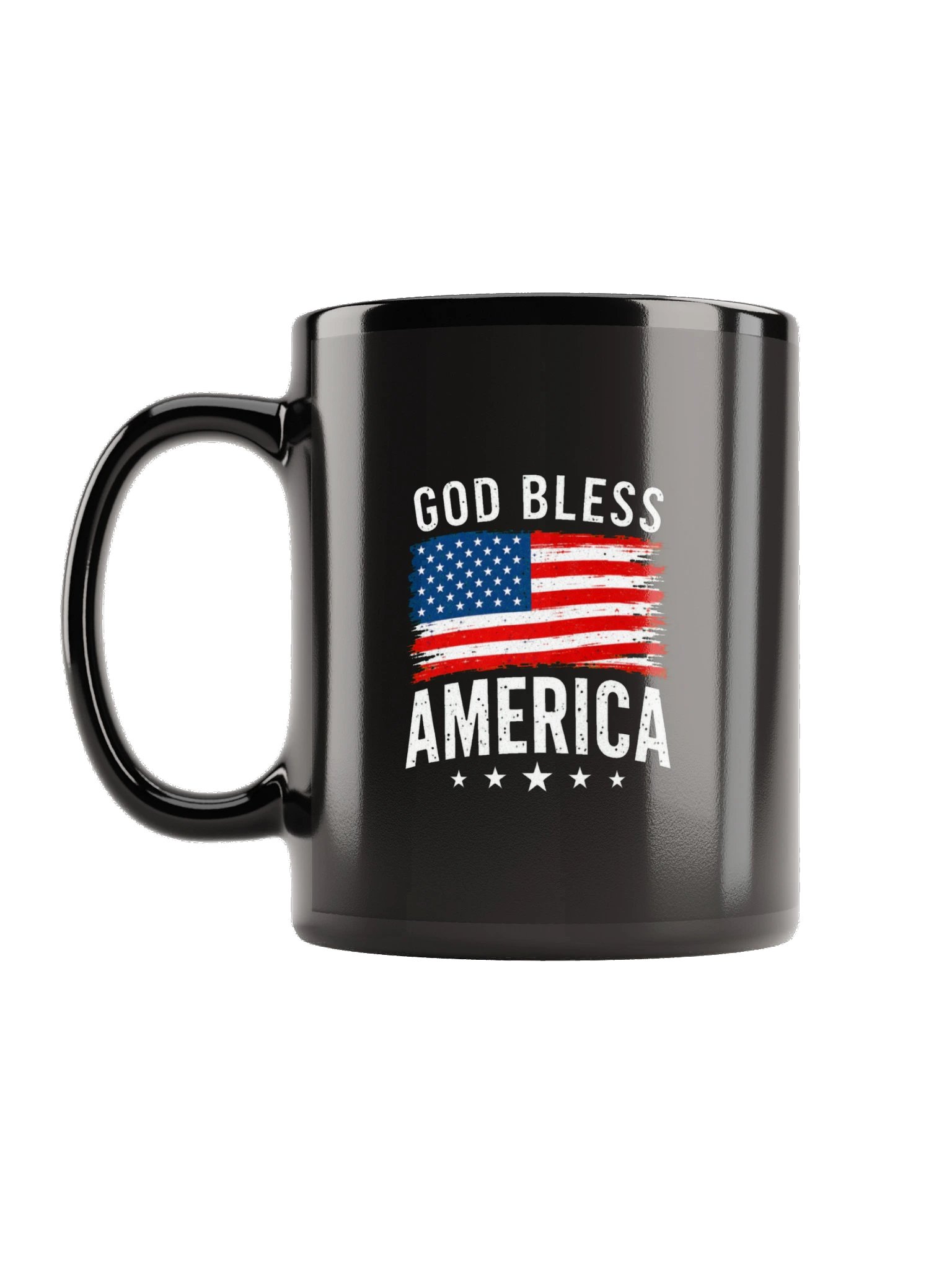 USA Collection God Bless America Black Glossy Mug product image (7)