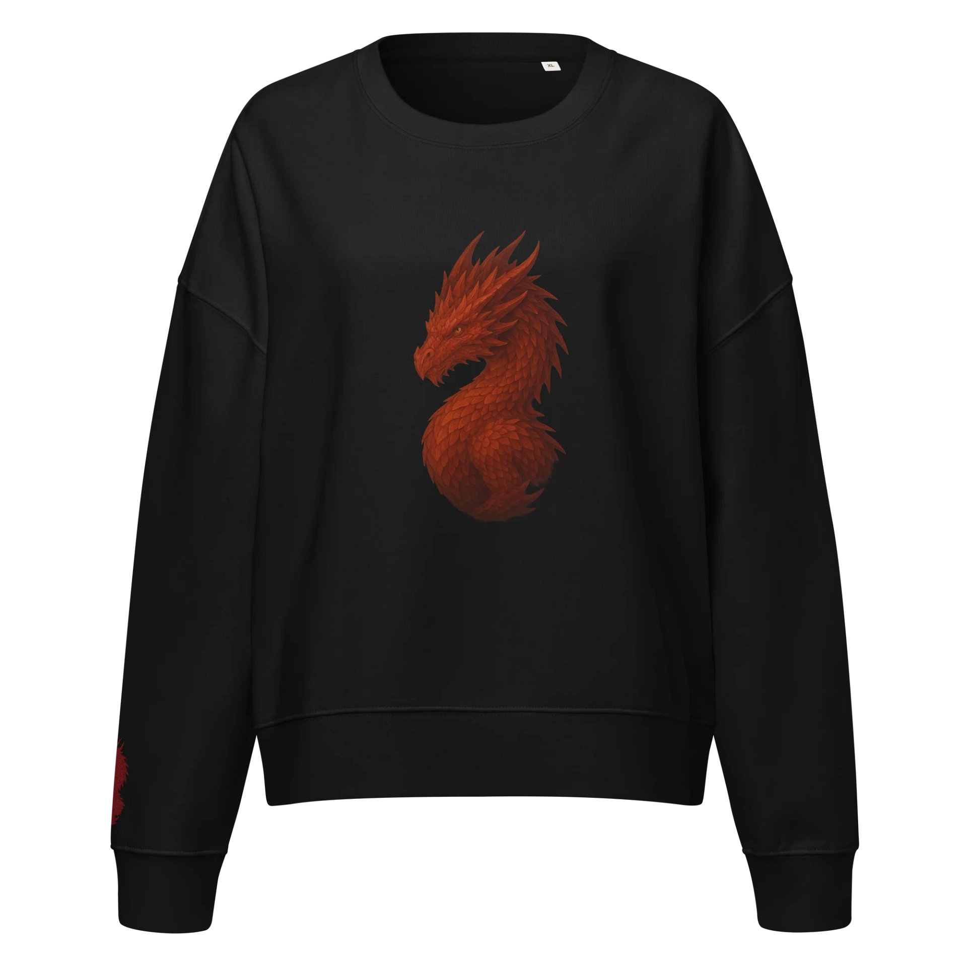 🔴100% Organic Cotton - Red Dragon – Flamekeeper's Creed Sweater product image (1)