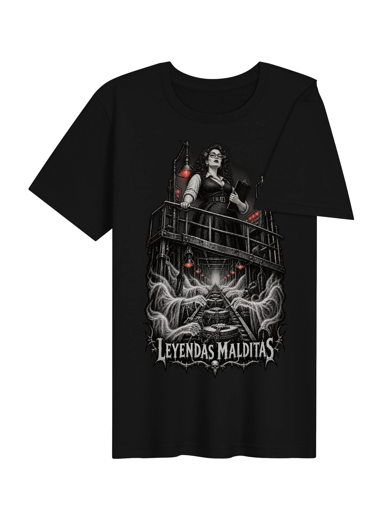 La Supervisora del Turno Maldito – Haunted Factory Horror Shirt | Leyendas Malditas product image (4)