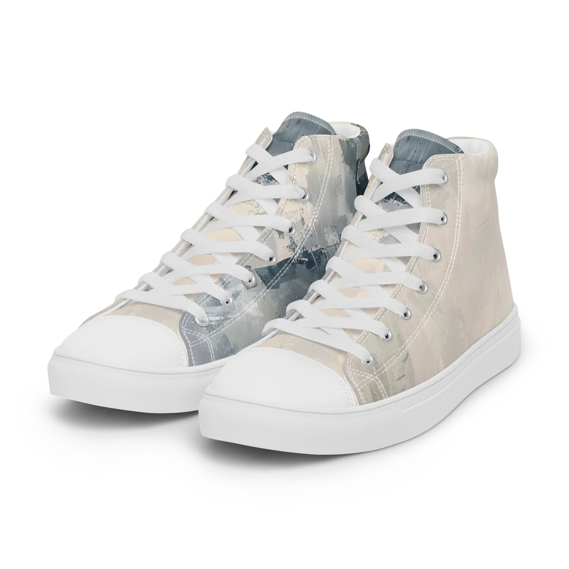 Harmonious Brushstrokes High Top Canvas Shoes product image (6)