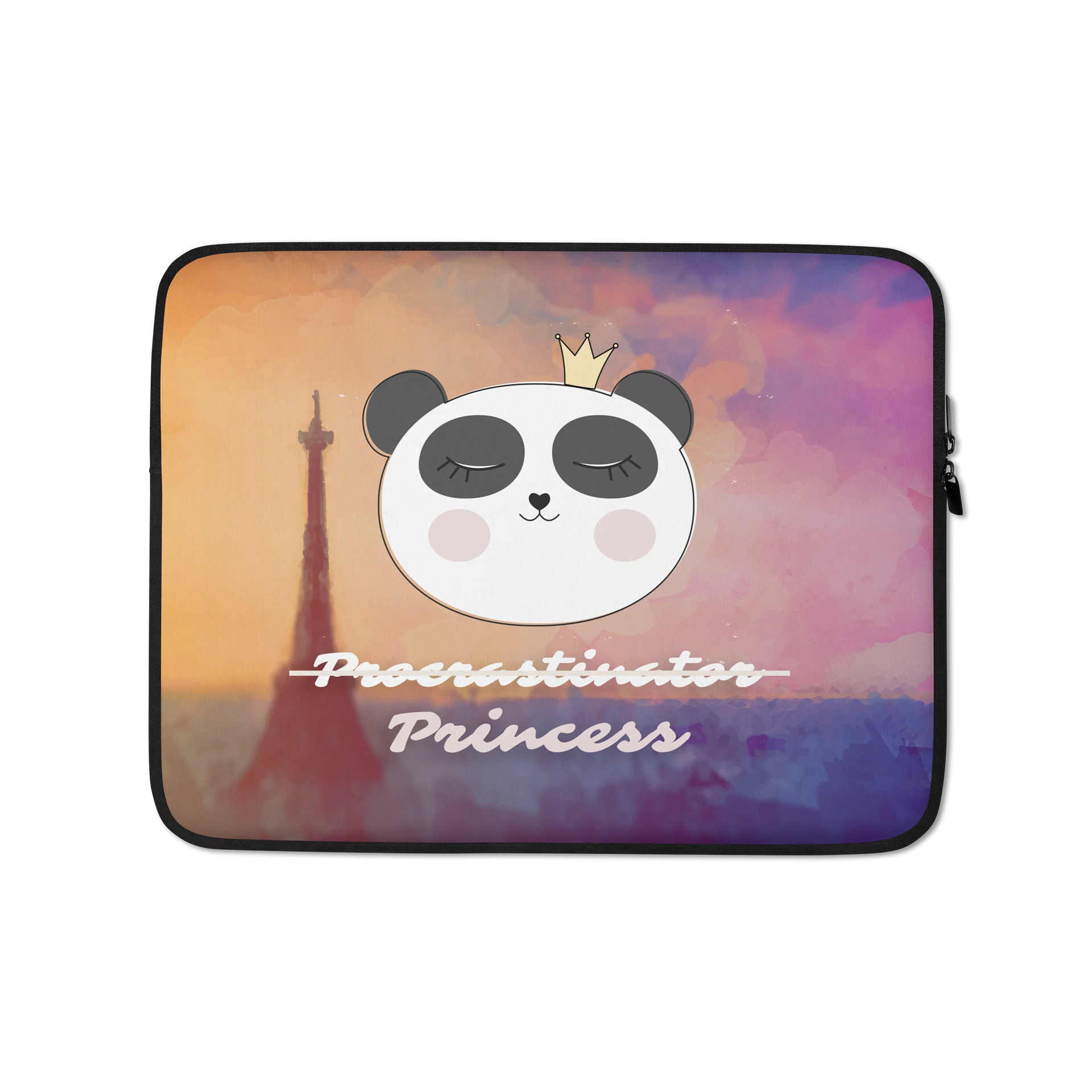 Procrastinator Princess Panda Laptop Sleeve product image (1)