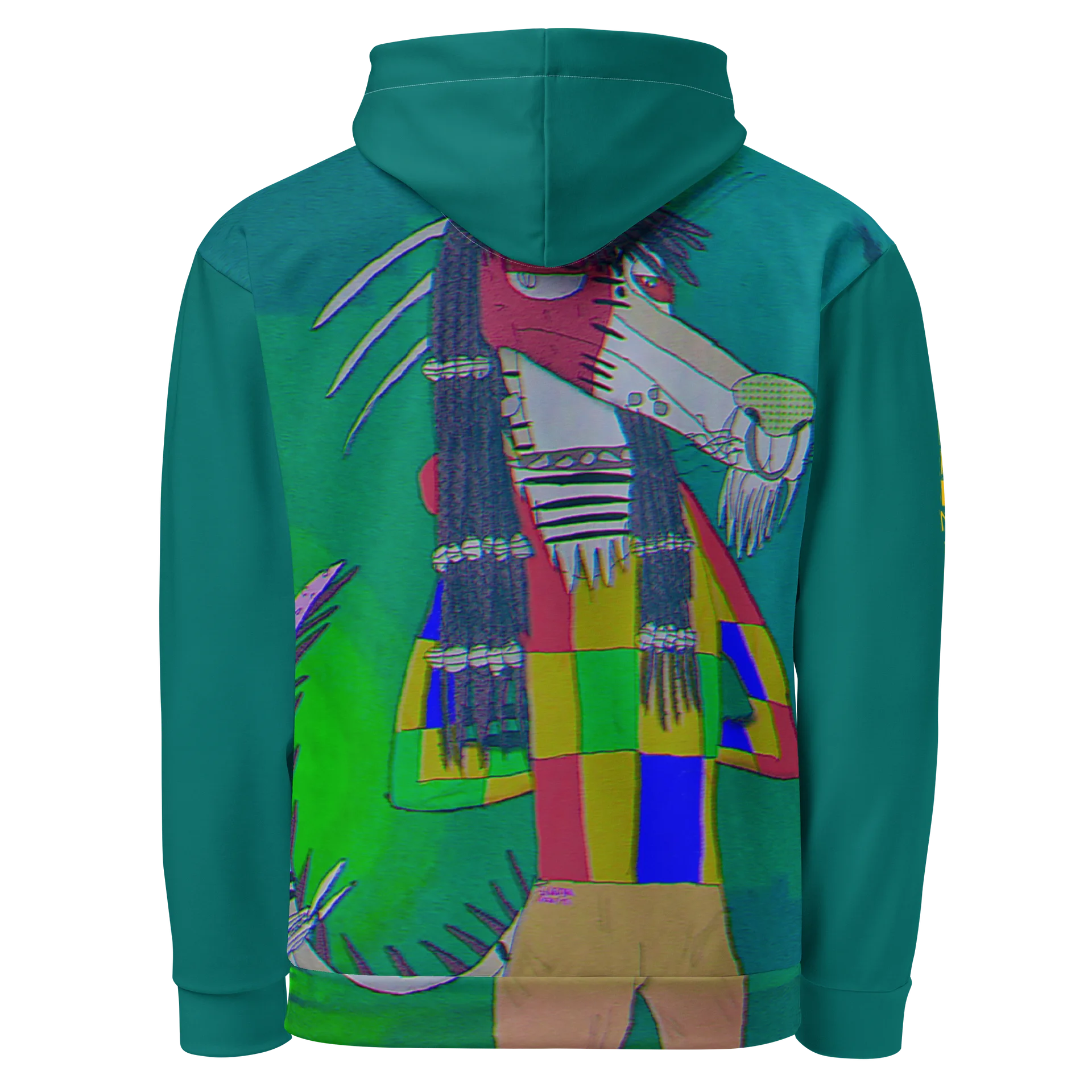 Maceo Thinks Calmly All-Over Print Recycled Unisex Hoodie product image (3)