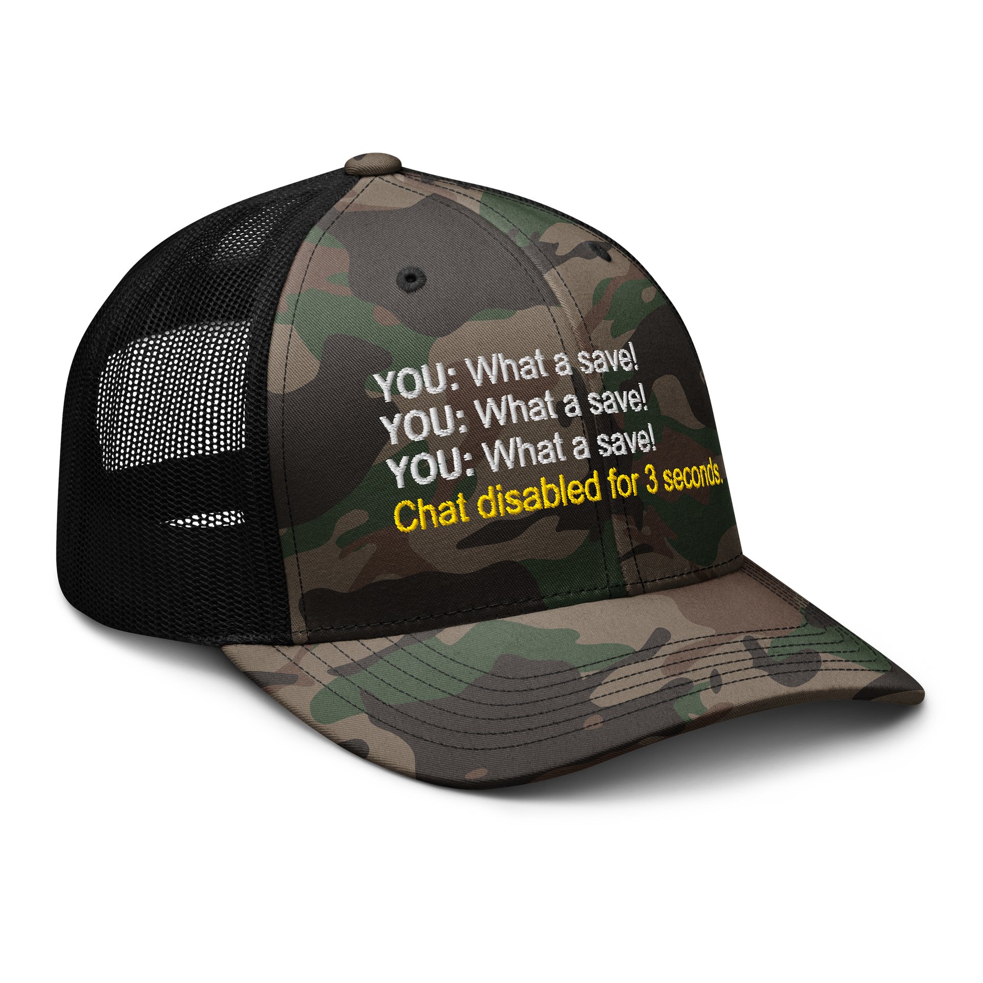What A Save Camo Trucker Hat product image (8)