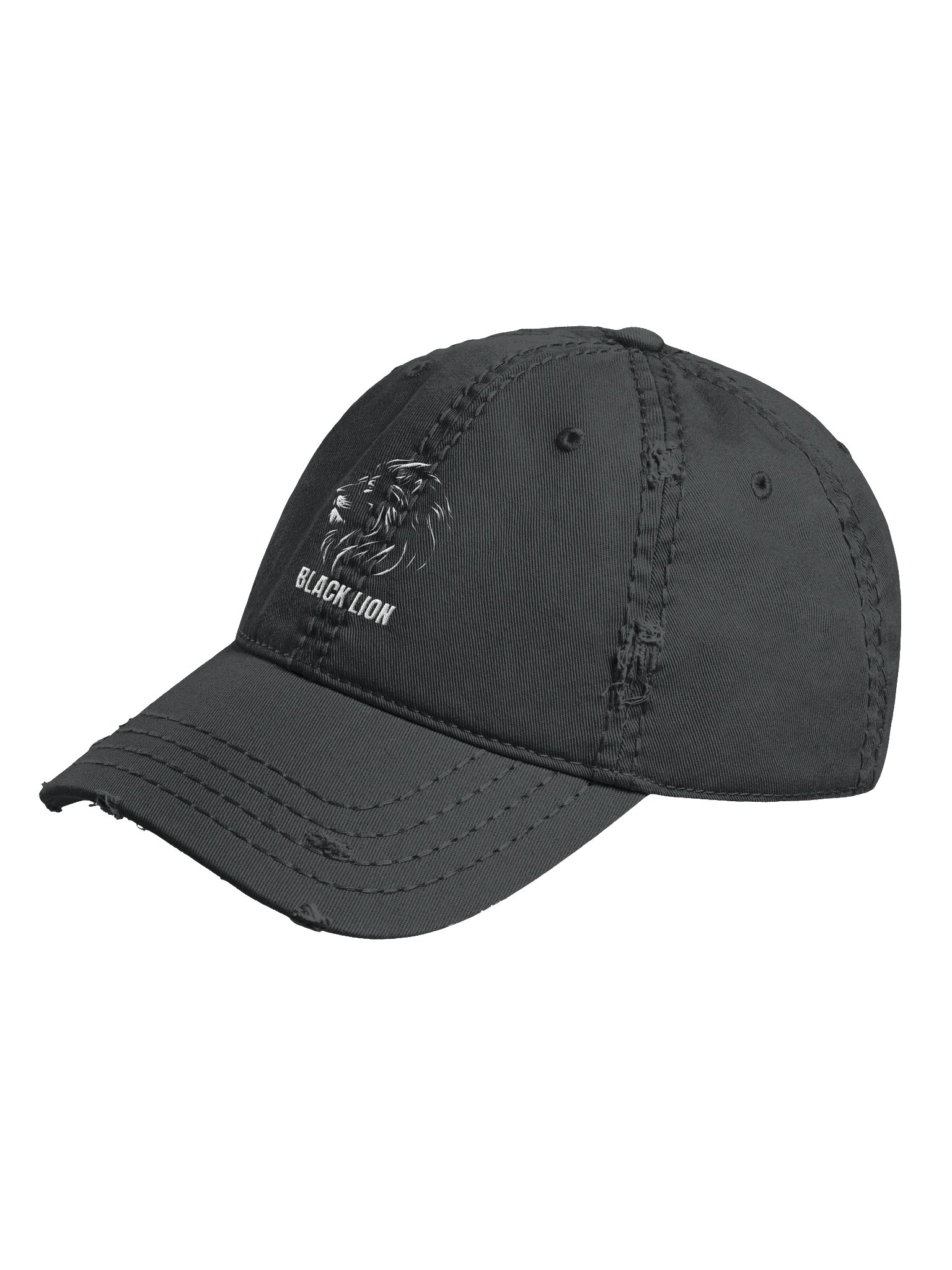 Black Lion Vintage Distressed Dad Hat – Embroidered Unstructured Cotton Baseball Cap product image (2)