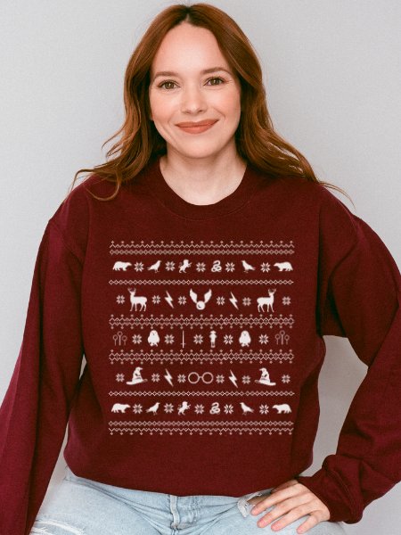 Magical School Ugly Christmas Sweater Cozy Minimalist Sweatshirt product image (2)