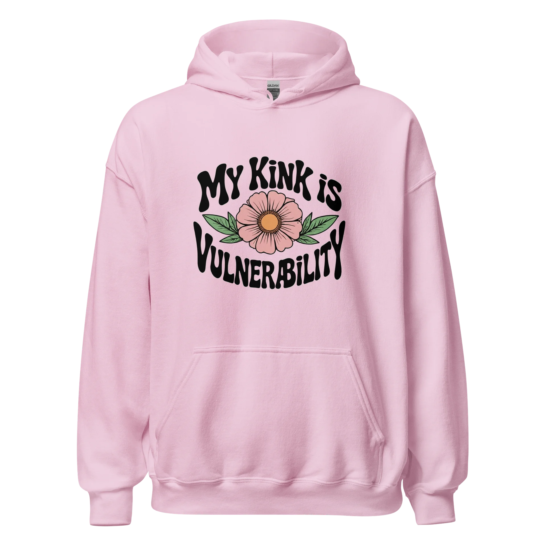 “My Kink Is Vulnerability” Pink Classic Unisex Hoodie product image (1)