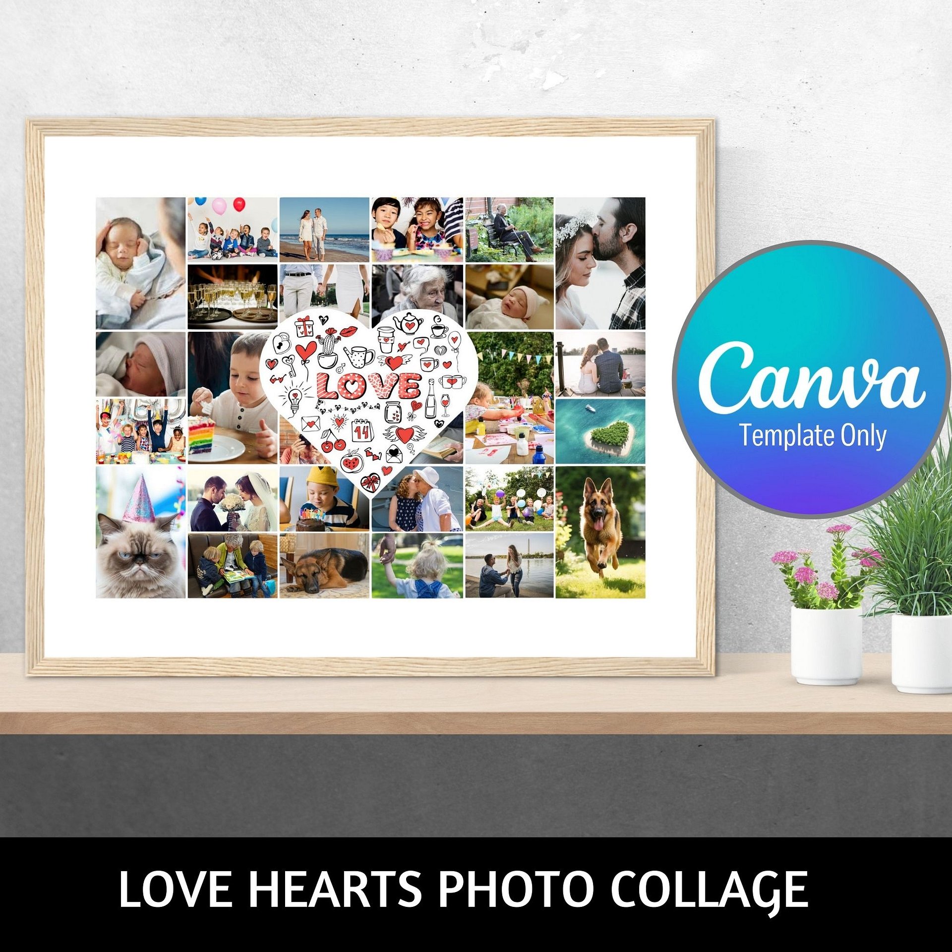 Love Themed Photo Collage Canva Template product image (1)