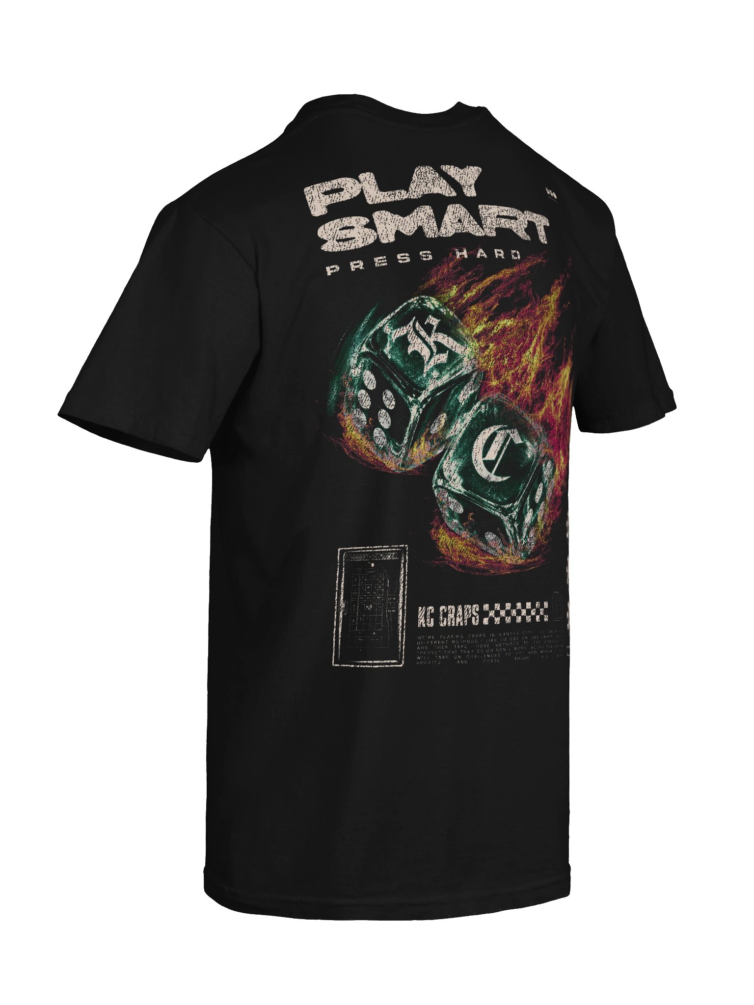 KC Craps Play Smart. Press Hard. Tee product image (12)