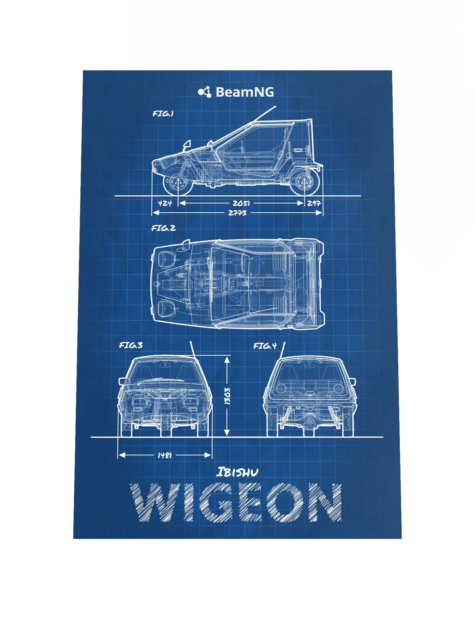 Ibishu Wigeon Blueprint Poster product image (1)