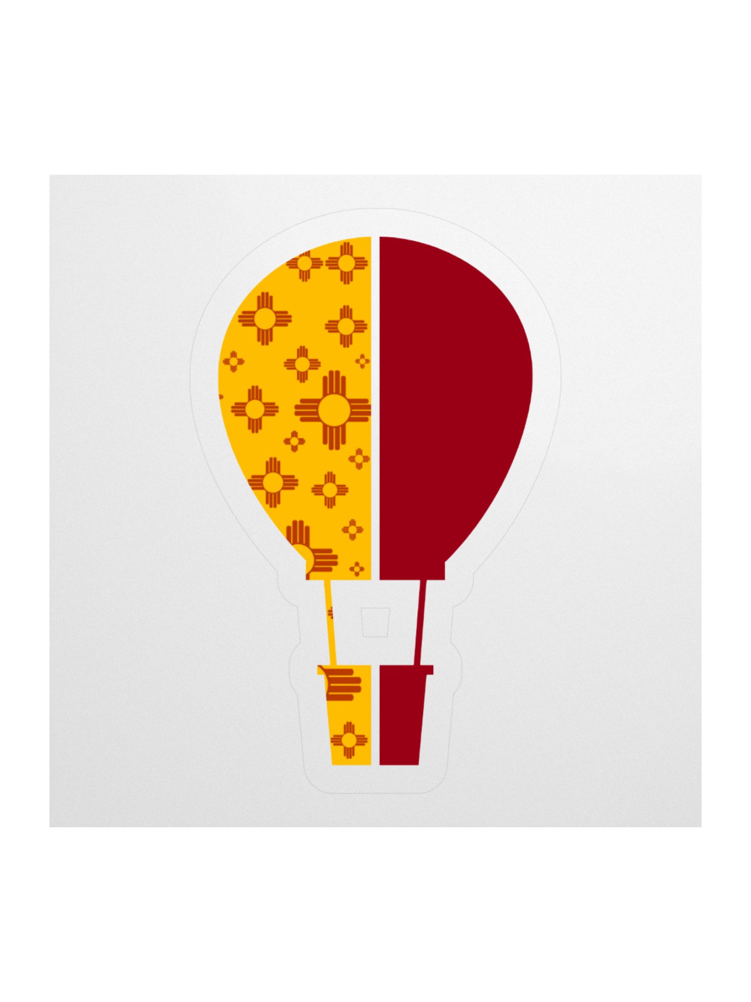 Zia Symbol Hot Air Balloon Kiss Cut Stickers product image (1)