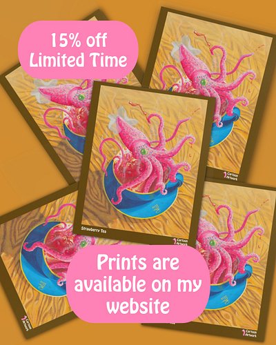 HURRY SALE ENDS SOON
8x10 Strawberry Tea
10x10 Hidden Identity
8x10 Imposter Syndrome
Link below and in my bio
https://cartoo...