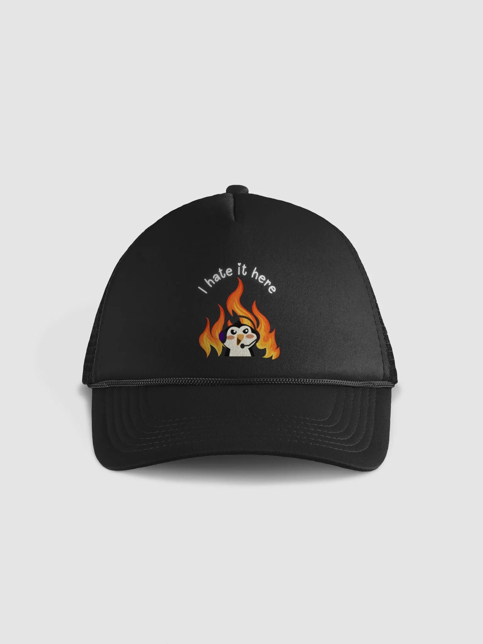 I hate it here [Flames Version] Trucker Hat product image (1)
