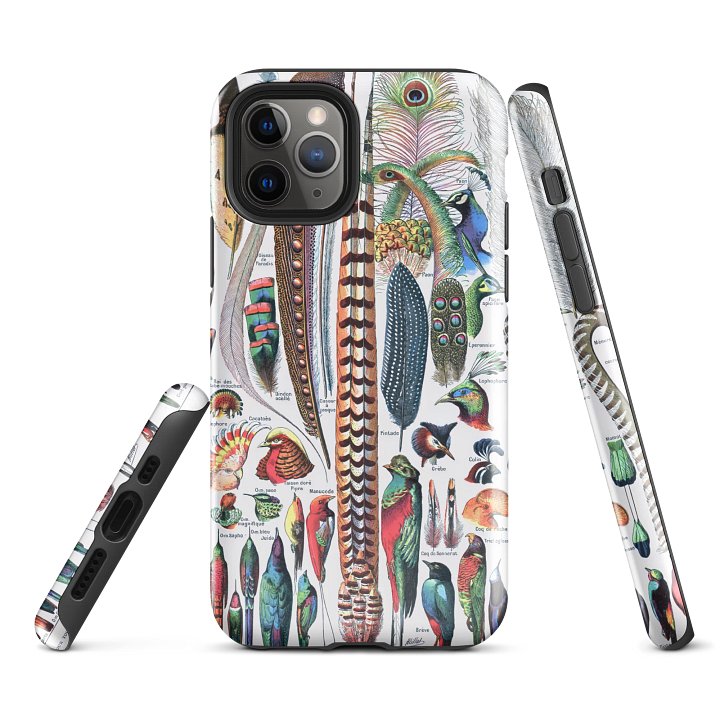 Feathers of Diversity iPhone® Tough Case - Plumes by Adolphe Millot product image (1)