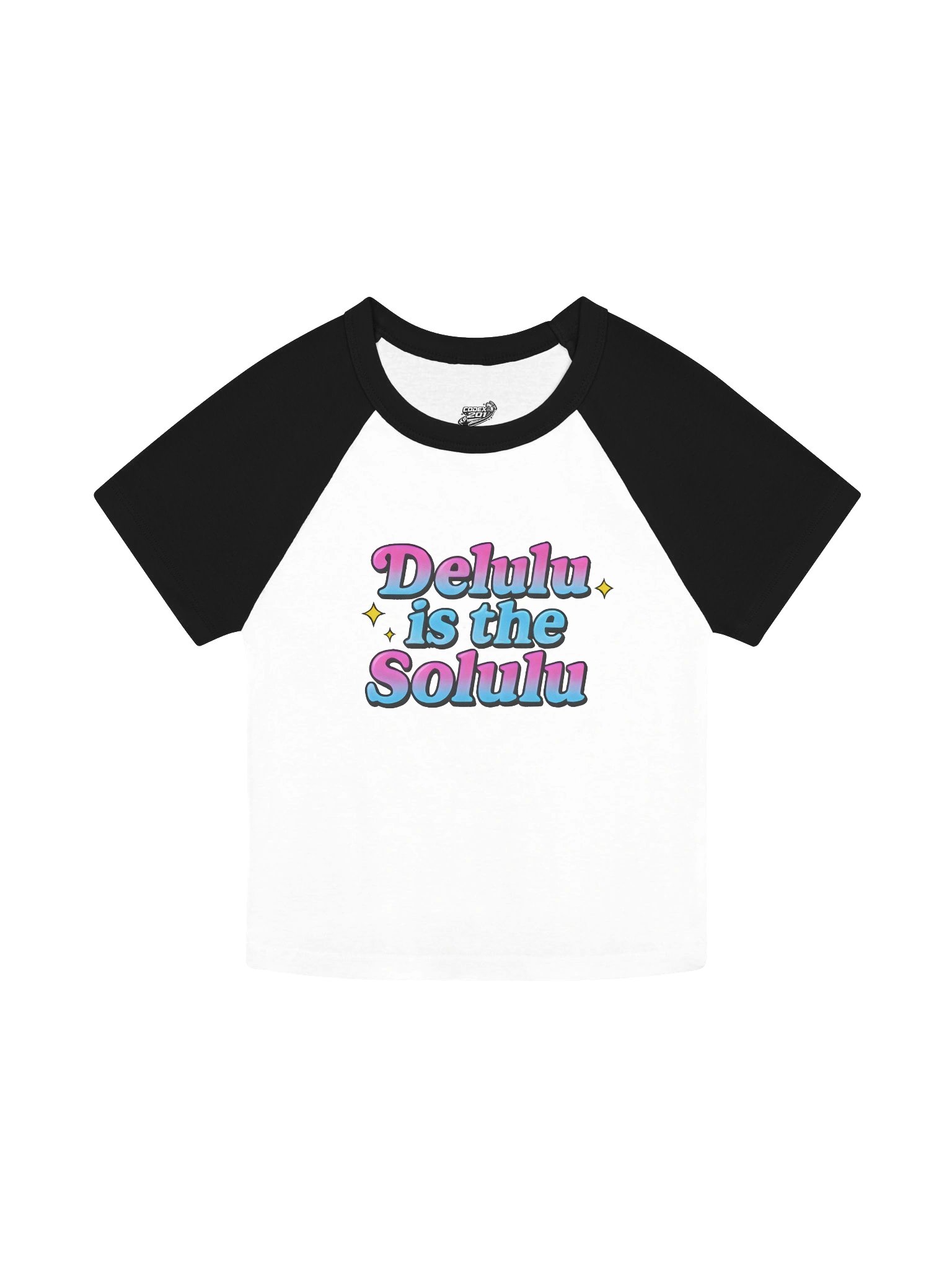 DELULU Raglan Baby Tee product image (1)
