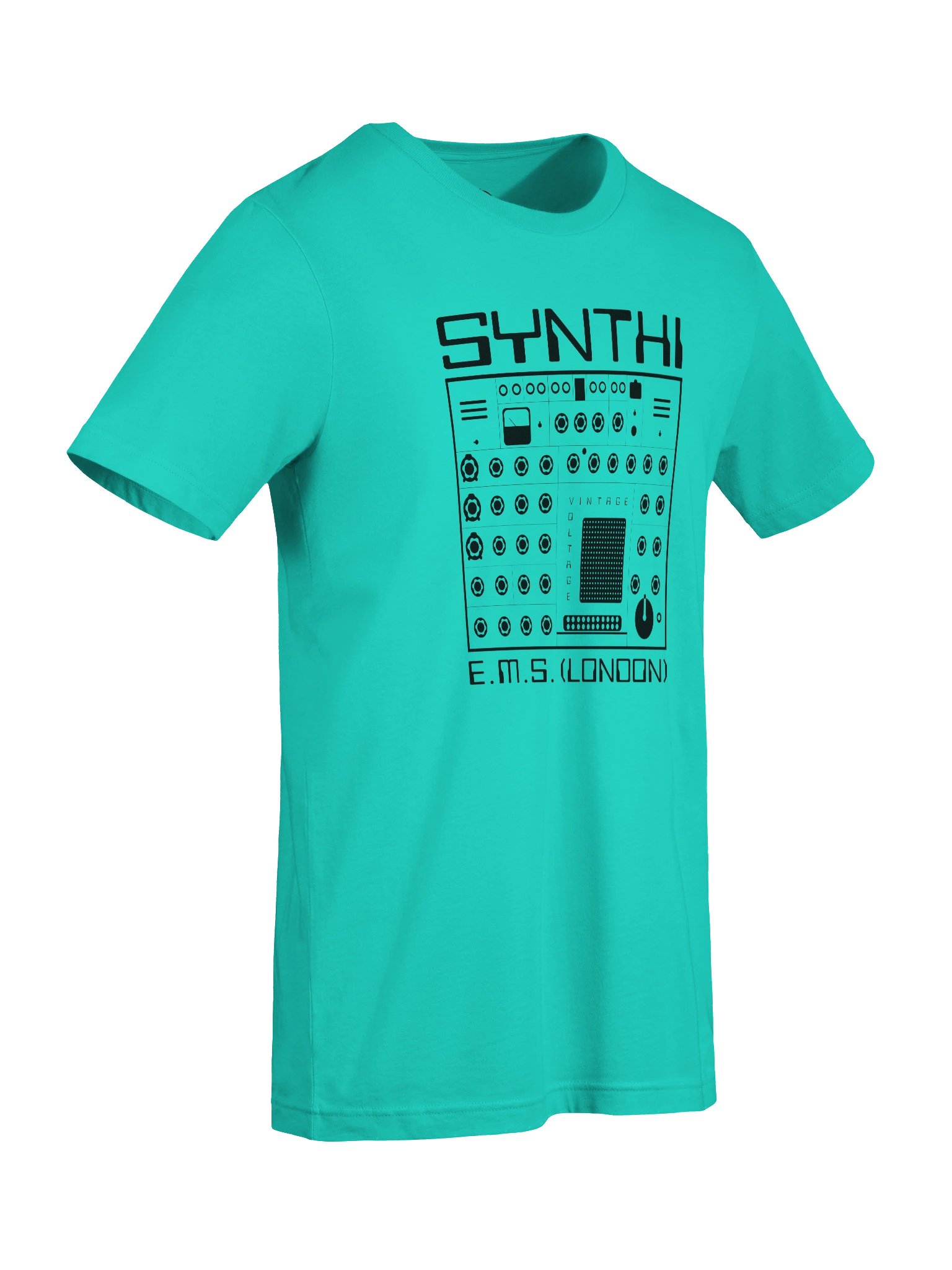 EMS Synthi T-Shirt - AKS VCS3 Electronic Music Studios (Vintage Analog Synth) BLACK PRINT product image (8)
