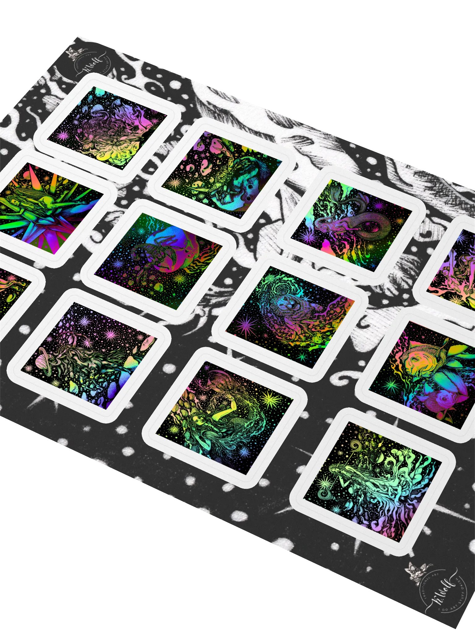 Cosmic Kaleidoscope zodiac Sticker Sheet product image (2)