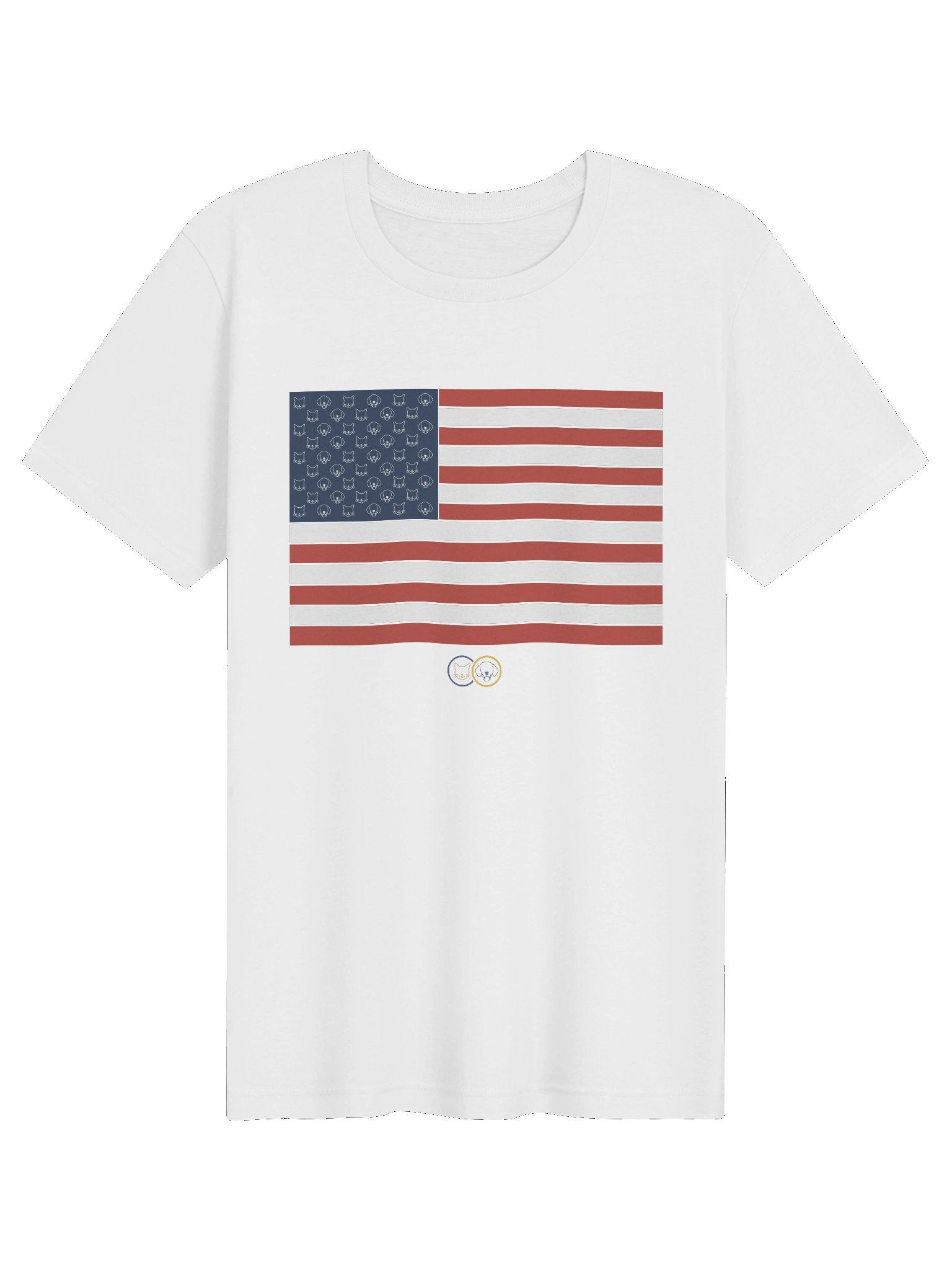 Patriotic Cat & Dog Flag Tee product image (1)