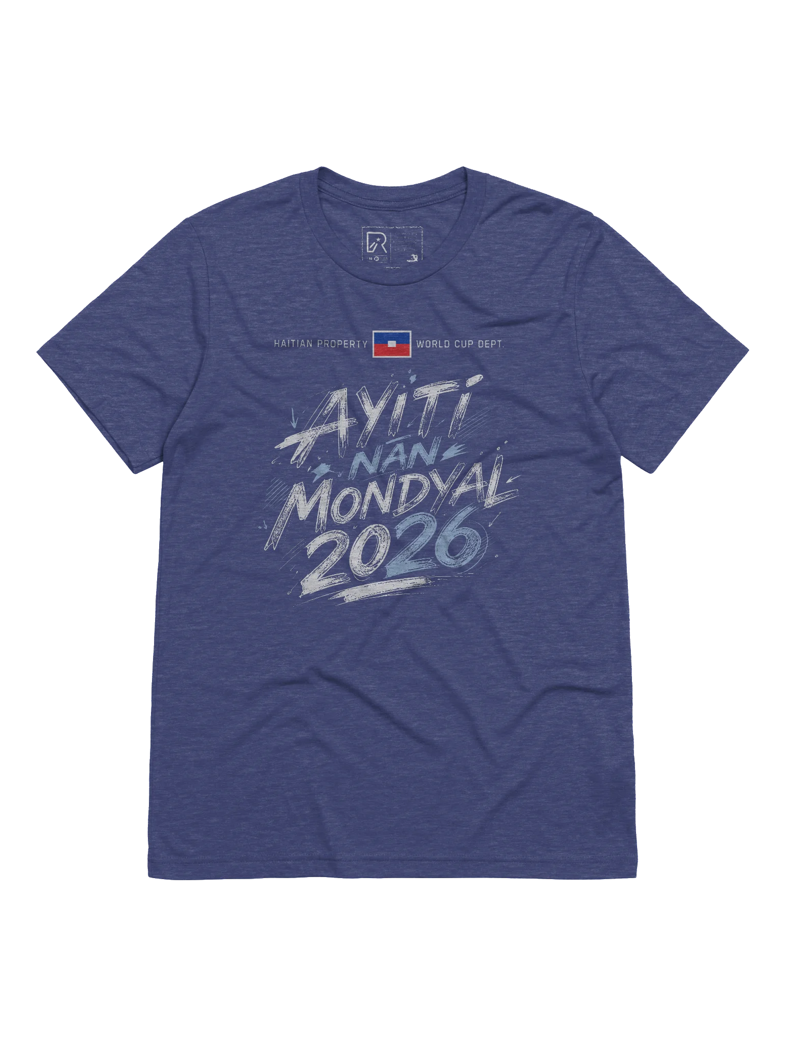 HAITI NAN MONDYAL 2026: Patriotic Tri-Blend Tee product image (1)