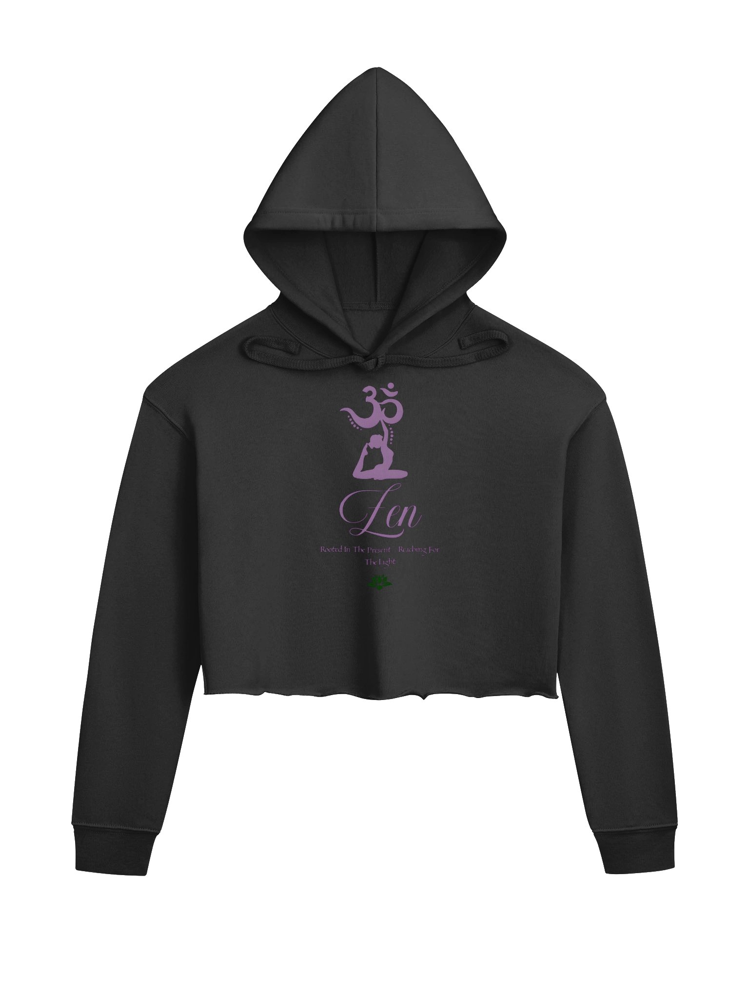 Zen Om Meditation Crop Hoodie product image (1)