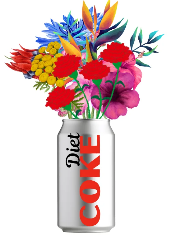 Diet coke can with wildflowers Wall Art product image (1)