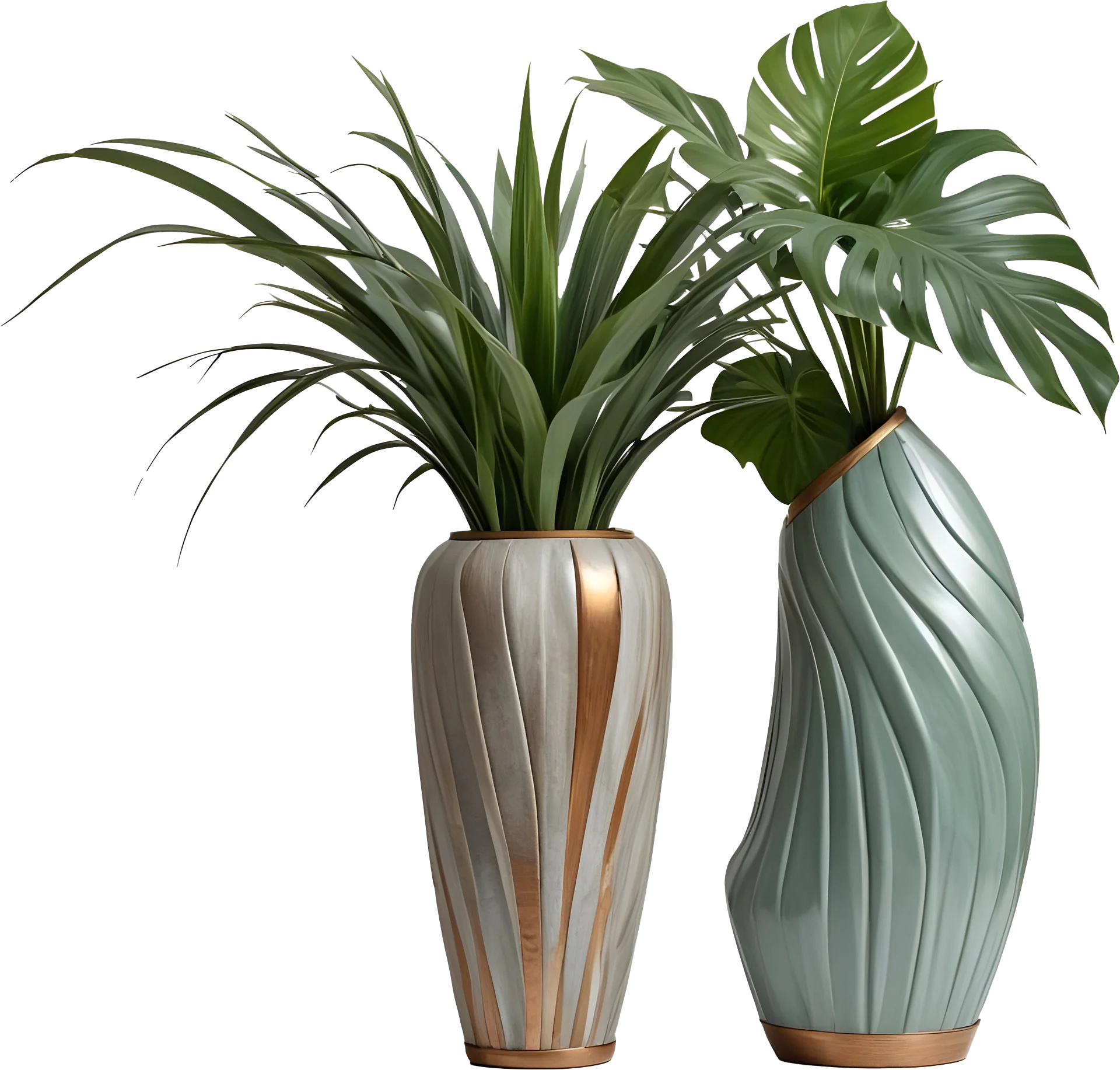 Twin Elegance Vases – Gatsby Grace Art Deco PNG product image (1)