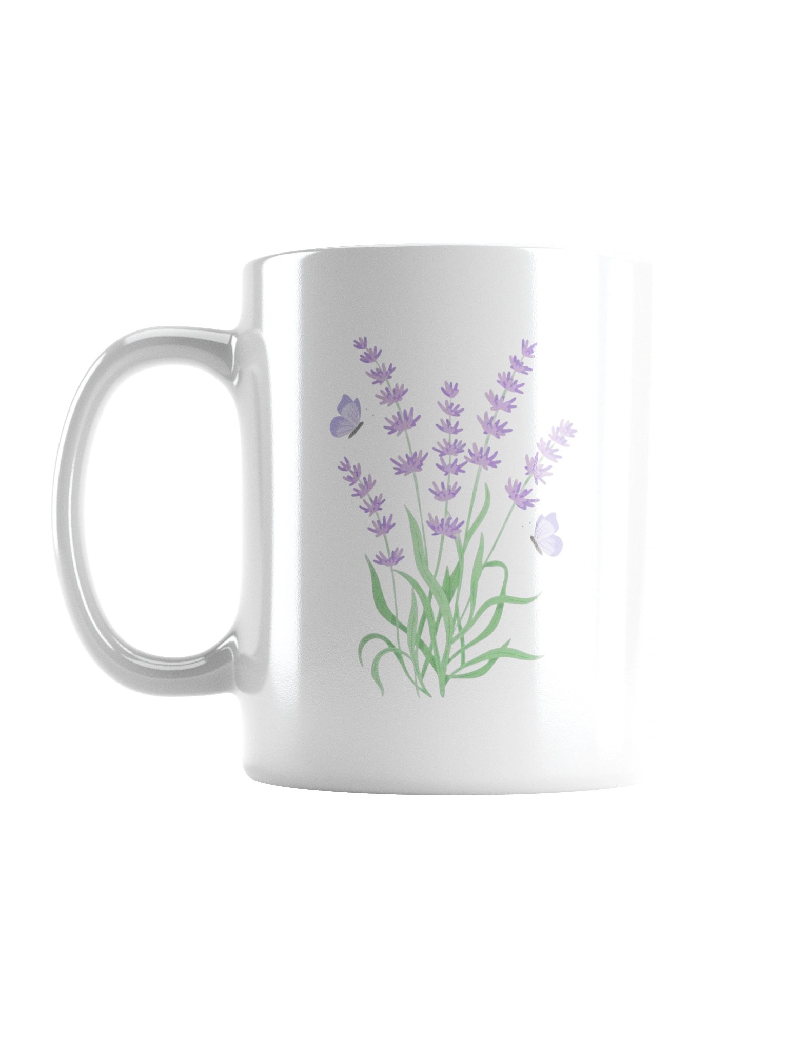 Lavender and Butterfly Floral Coffee Mug product image (3)