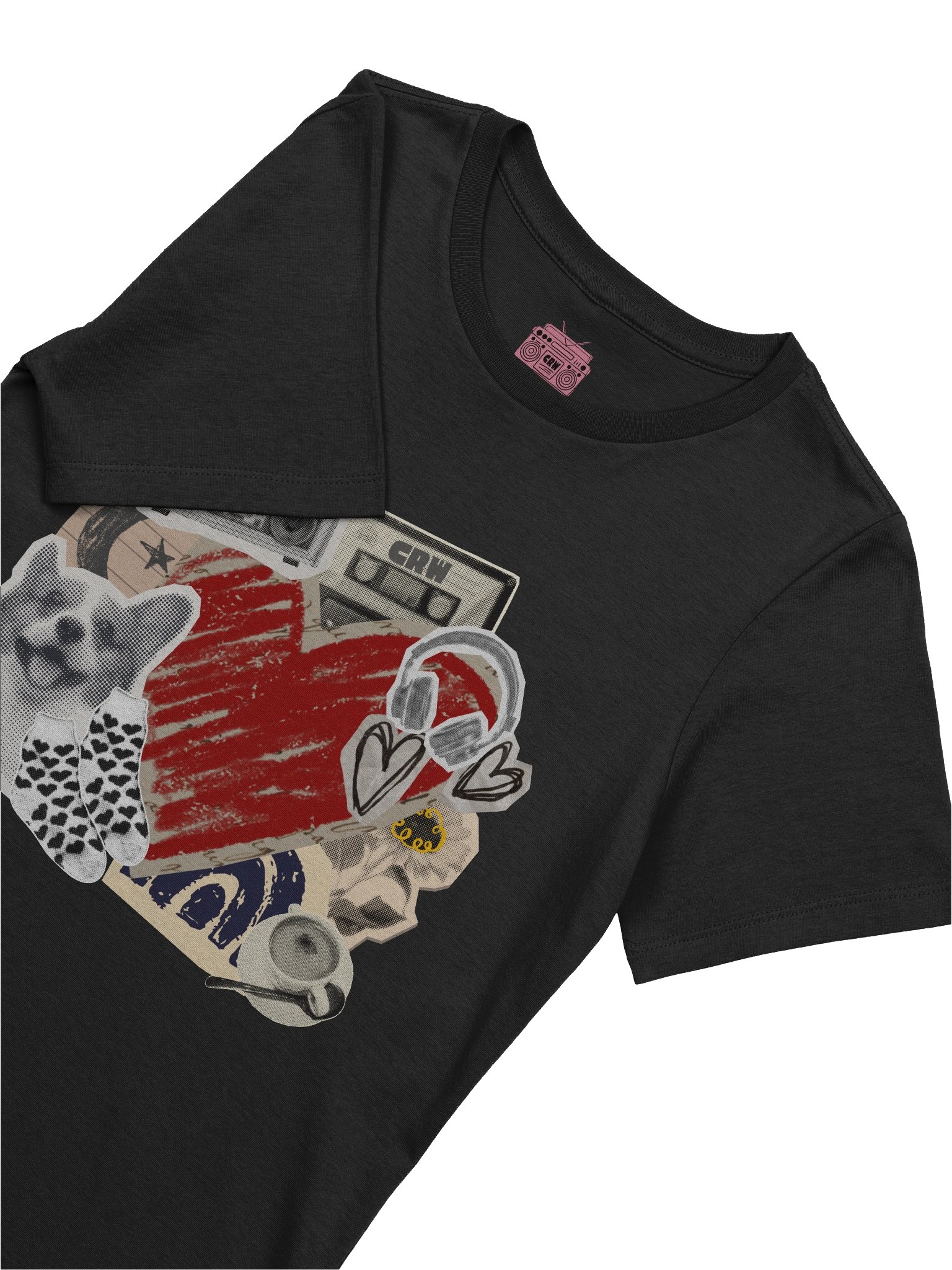 The "Nostalgic Collage" Relaxed Tee - Corgi & Binder-Doodle Edition product image (5)