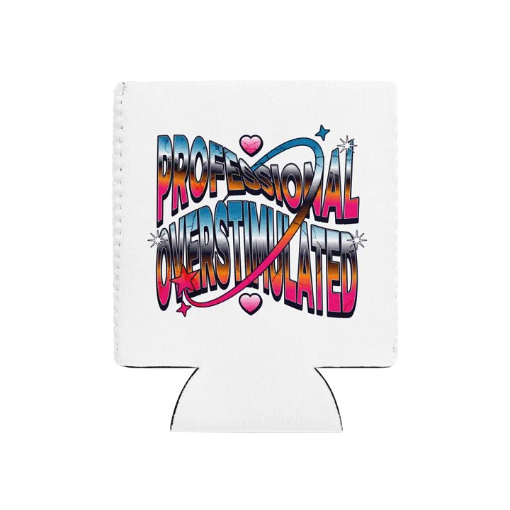 Professional Overstimulated Vibes Can Cooler product image (1)