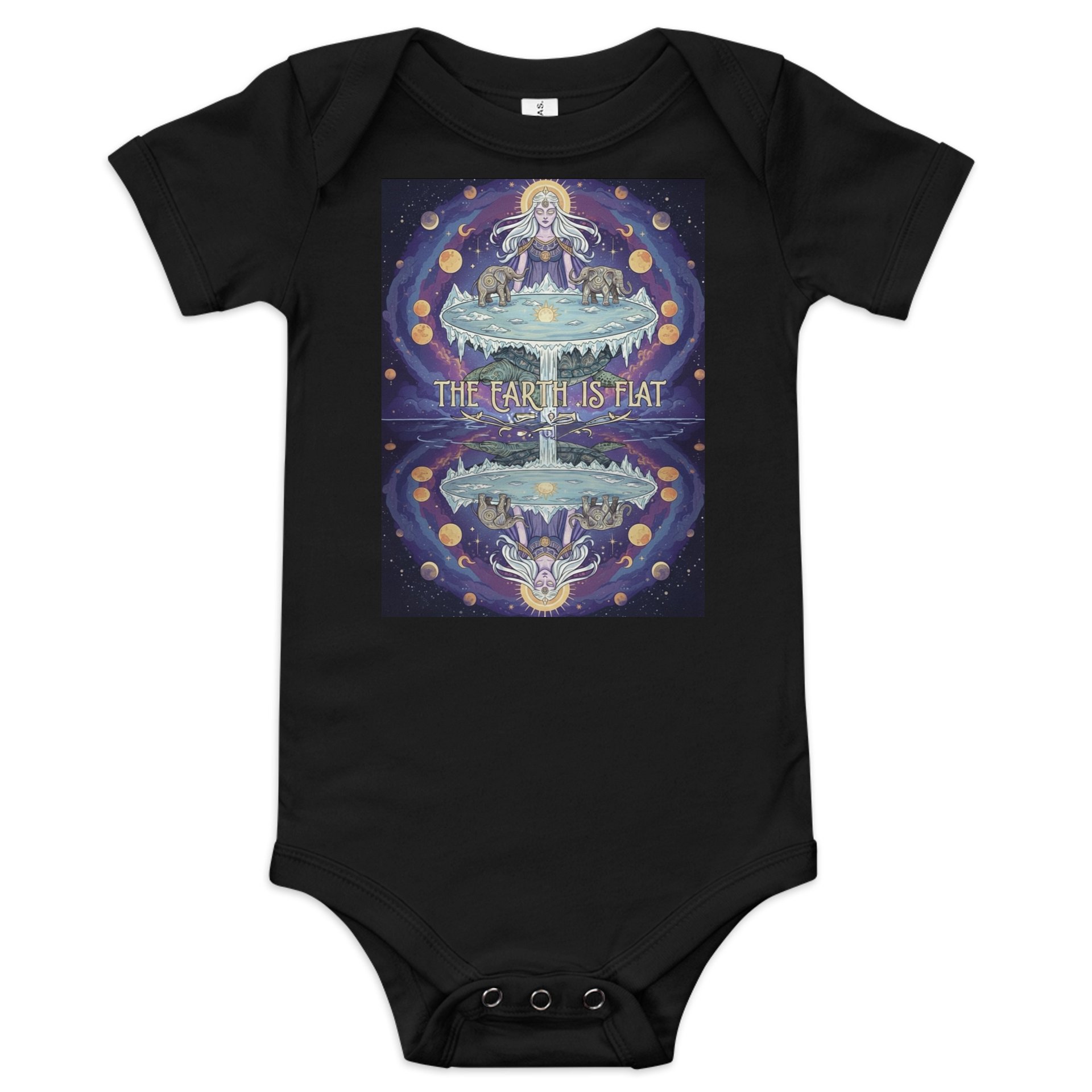 Mythical Cosmos Flat Earth Baby Onesie product image (1)